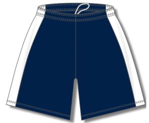 Athletic Knit BS9145-216 Pro Basketball Shorts - Navy/White - Front
