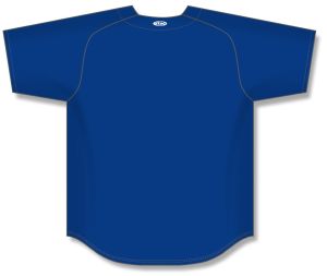 Athletic Knit BA5200-002 Full Button Baseball Jersey - Royal - Rear