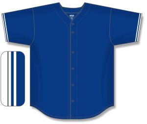 Athletic Knit BA5500-TOR568 Full Button Baseball Jersey - Royal/White - Front
