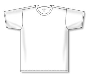 Athletic Knit A1800-000 Apparel Short Sleeve Shirt - White - Front