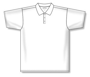 Athletic Knit A1810-000 Apparel Polo Shirt - White - Front