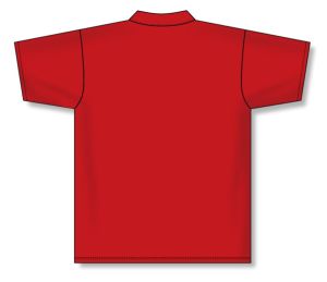 Athletic Knit A1810-005 Apparel Polo Shirt - Red - Rear