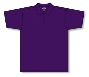 Athletic Knit A1810-010 Apparel Polo Shirt - Purple - Front
