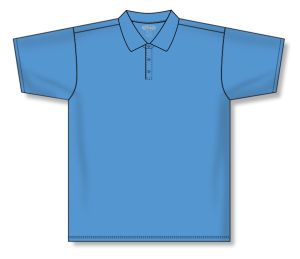 Athletic Knit A1810-018 Apparel Polo Shirt - Sky - Front