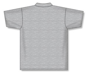 Athletic Knit A1810-020 Apparel Polo Shirt - Heather Grey - Rear