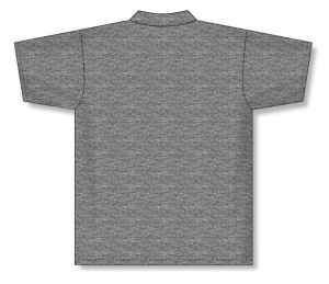 Athletic Knit A1810-021 Apparel Polo Shirt - Heather Charcoal - Rear