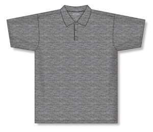 Athletic Knit A1810-021 Apparel Polo Shirt - Heather Charcoal - Front