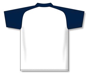 Athletic Knit A1815-217 Apparel Polo Shirt - White/Navy - Rear