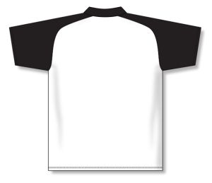 Athletic Knit A1815-222 Apparel Polo Shirt - White/Black - Rear