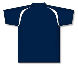 Athletic Knit A1820-216 Apparel Polo Shirt - Navy/White - Rear