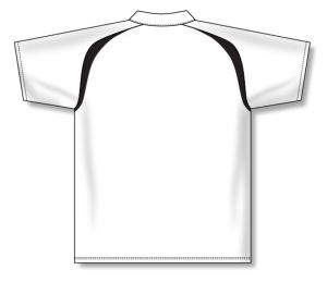 Athletic Knit A1820-222 Apparel Polo Shirt - White/Black - Rear