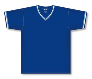Athletic Knit BA1333-445 Pullover Baseball Jersey - Royal/Sky/White - Front