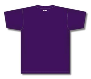 Athletic Knit BA1347-010 Two Button Baseball Jersey - Purple - Rear
