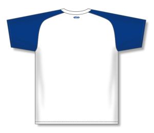 Athletic Knit BA1375-207 Pullover Baseball Jersey - White/Royal - Rear