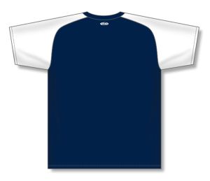 Athletic Knit BA1375-216 Pullover Baseball Jersey - Navy/White - Rear