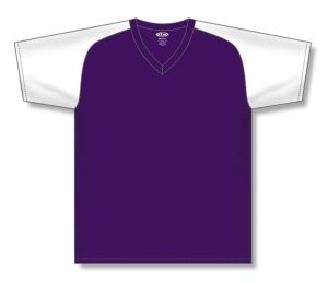 Athletic Knit BA1375-220 Pullover Baseball Jersey - Purple/White - Front