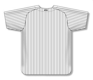 Athletic Knit BA524-222 Full Button Baseball Jersey - White/Black - Rear