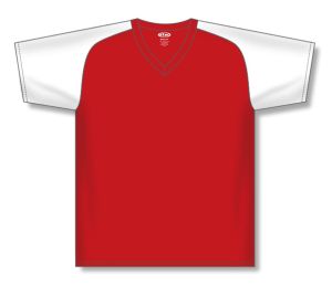 Athletic Knit S1375-208 Soccer Jersey - Red/White - Front