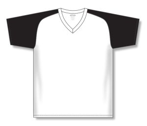 Athletic Knit S1375-222 Soccer Jersey - White/Black - Front