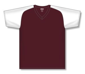 Athletic Knit S1375-233 Soccer Jersey - Maroon/White - Front