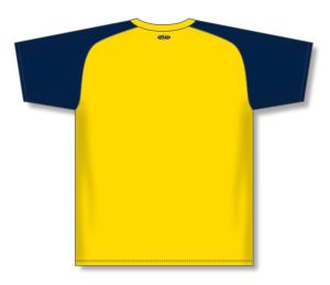 Athletic Knit S1375-253 Soccer Jersey - Maize/Navy - Rear