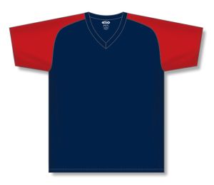 Athletic Knit S1375-285 Soccer Jersey - Navy/Red - Front