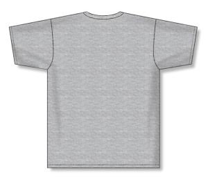 Athletic Knit S1800-020 Soccer Jersey - Heather Grey - Rear