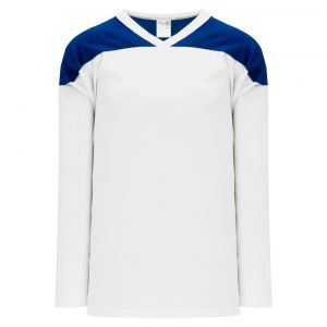 H6100 League Hockey Jersey - White/Royal - Front