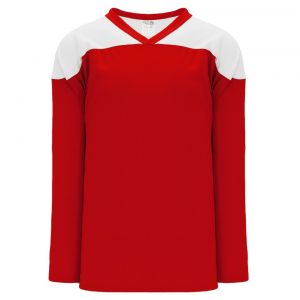 H6100 League Hockey Jersey - Red/White - Front