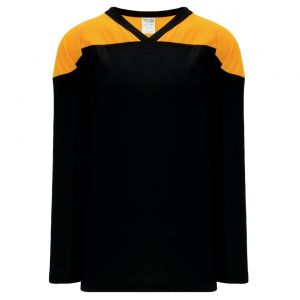 H6100 League Hockey Jersey - Black/Gold - Front