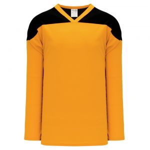 H6100 League Hockey Jersey - Gold/Black - Front