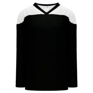 H6100 League Hockey Jersey - Black/White - Front
