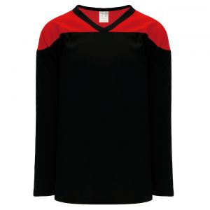 H6100 League Hockey Jersey - Black/Red - Front