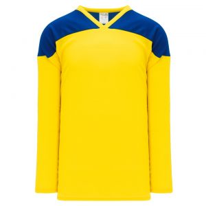 H6100 League Hockey Jersey - Maize/Royal - Front