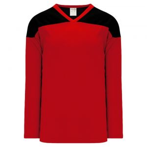 H6100 League Hockey Jersey - Red/Black - Front