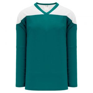 H6100 League Hockey Jersey - Pacific Teal/White - Front