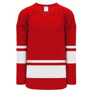 H6400 League Hockey Jersey - Red/White - Front
