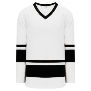 H6400 League Hockey Jersey - White/Black - Front
