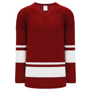 H6400 League Hockey Jersey - Av Red/White - Front
