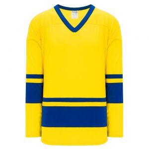 H6400 League Hockey Jersey - Maize/Royal - Front