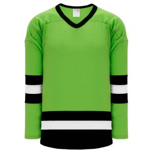 H6500 League Hockey Jersey - Lime Green/Black/White - Front