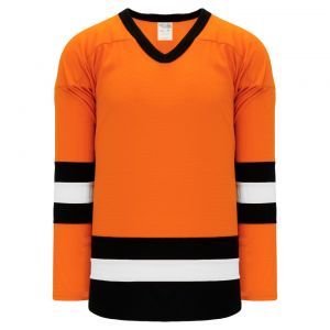 H6500 League Hockey Jersey - Orange/Black/White - Front