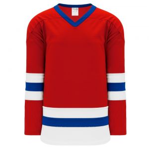 H6500 League Hockey Jersey - Red/Royal/White - Front