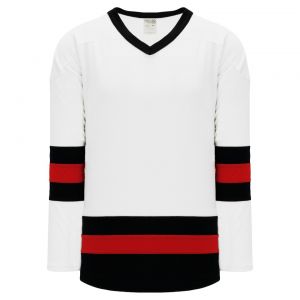H6500 League Hockey Jersey - White/Black/Red - Front