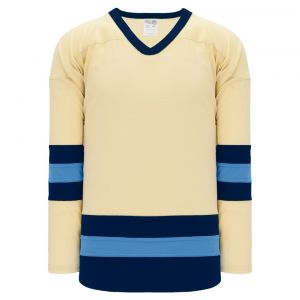 H6500 League Hockey Jersey - Sand/Navy/Sky - Front