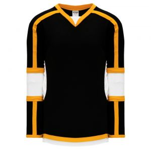 H7000 Select Hockey Jersey - Black/White/Gold - Front