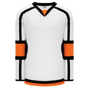 H7000 Select Hockey Jersey - White/Orange/Black - Front