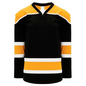 H7500 Select Hockey Jersey - Black/White/Gold - Front