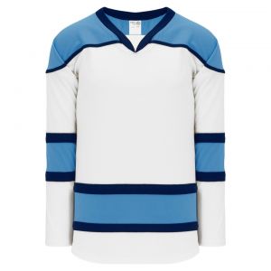 H7500 Select Hockey Jersey - White/Sky/Navy - Front
