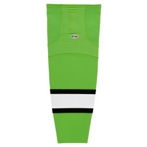 HS2100 Lightweight Pro Hockey Socks - Lime Green/Black/White - Front